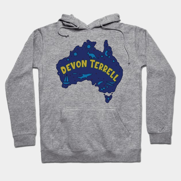 AUSSIE MAP DEVON TERRELL Hoodie by elsa-HD